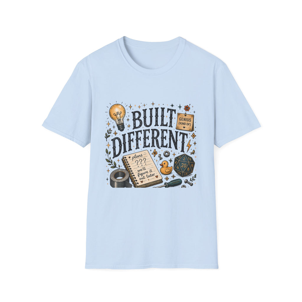 Built Different T-Shirt — "Genius (Kind Of)" Inspirational Graphic Tee