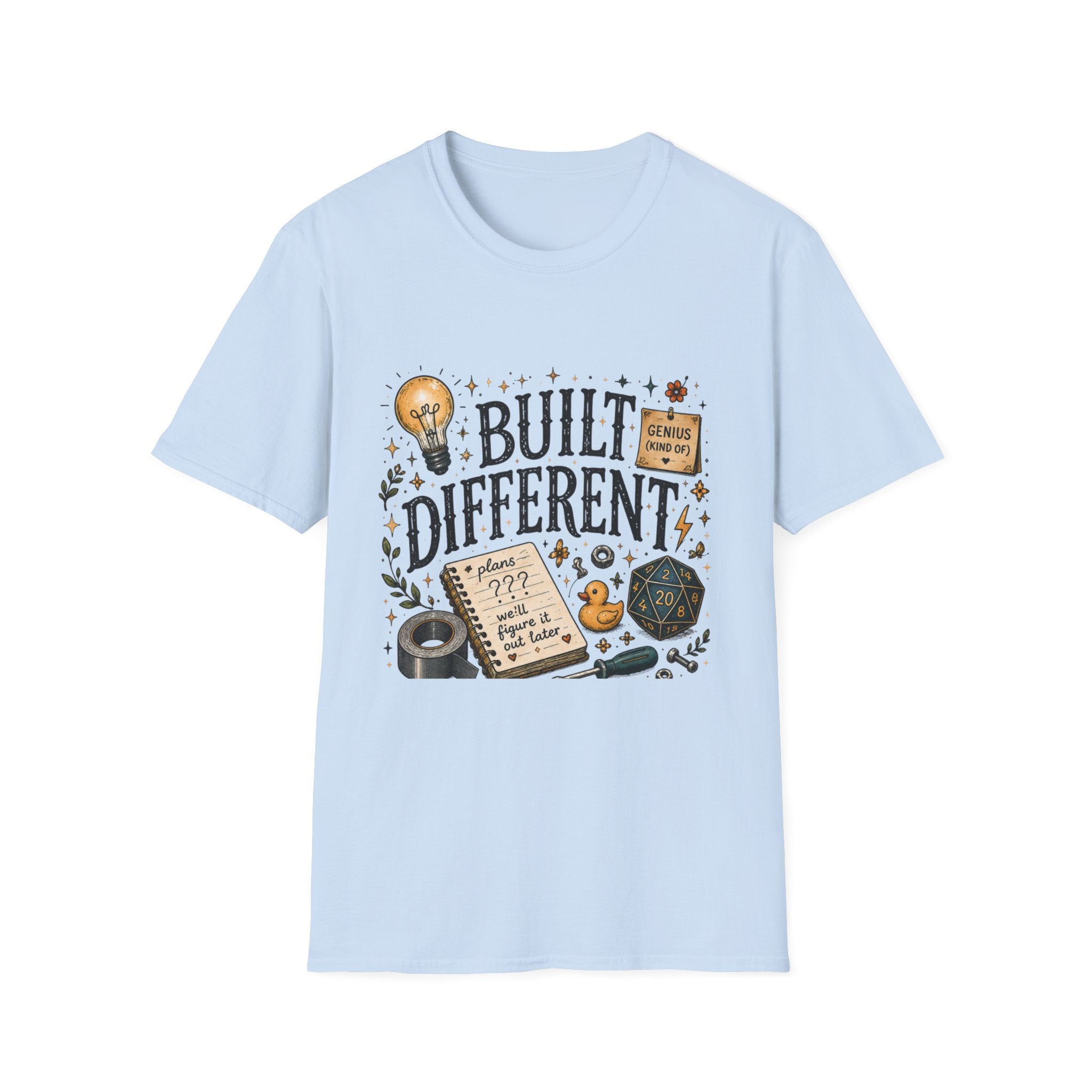 Built Different T-Shirt — "Genius (Kind Of)" Inspirational Graphic Tee