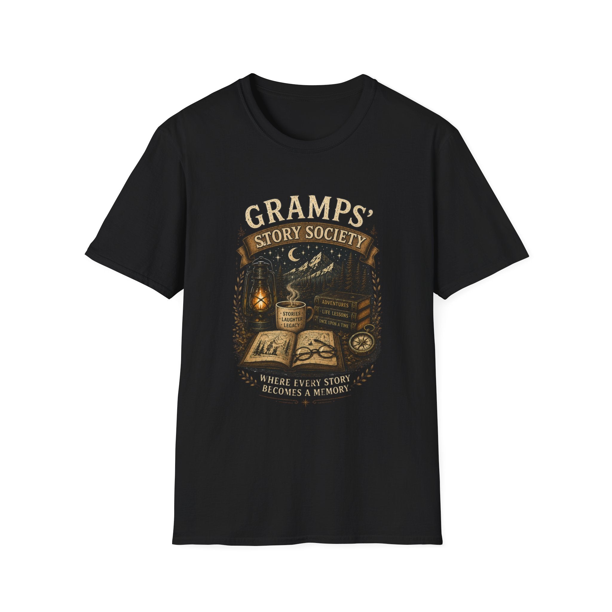 Gramps' Story Society T-Shirt – Vintage Camping Storyteller Tee