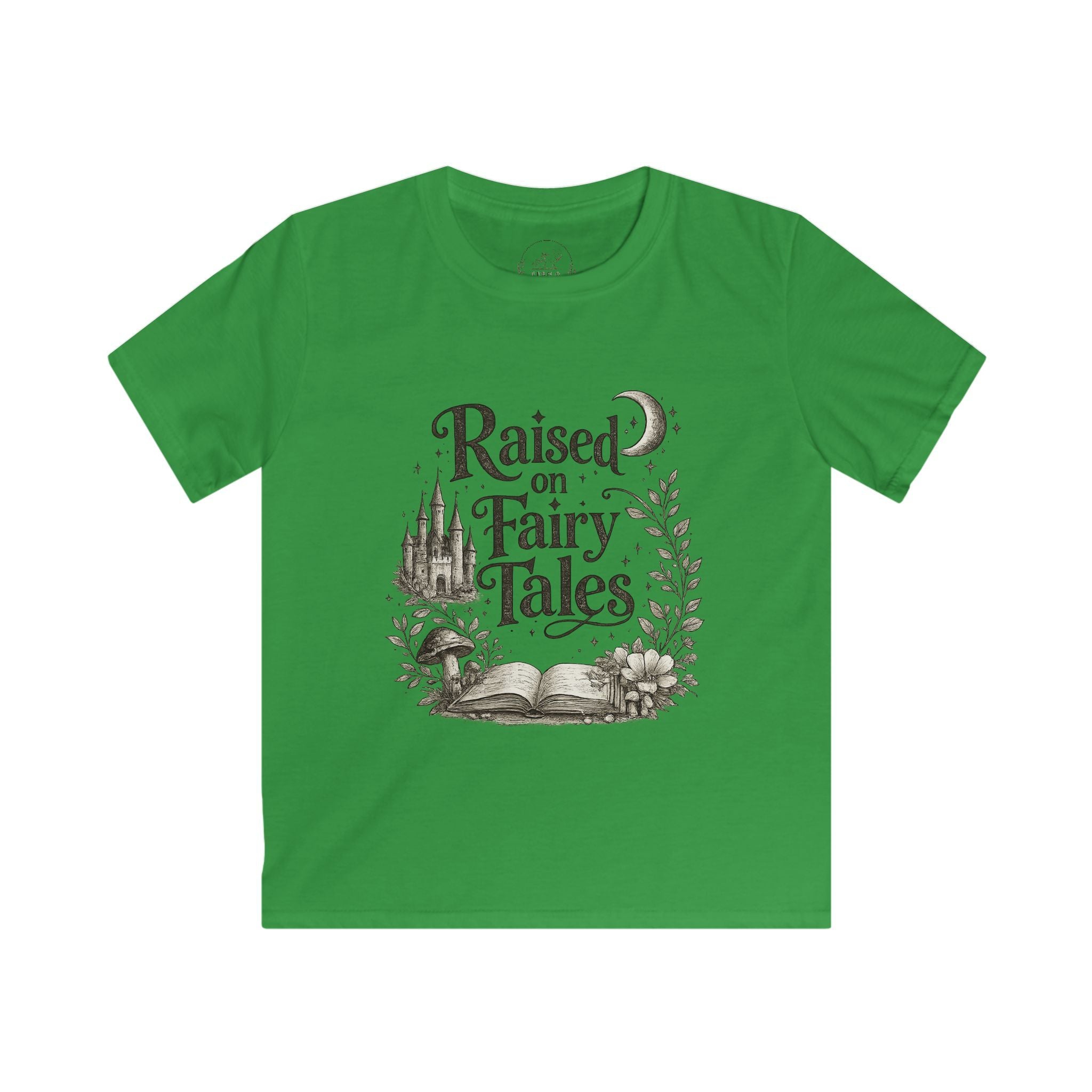 Kids T-Shirt — "Raised on Fairy Tales" Storybook Graphic