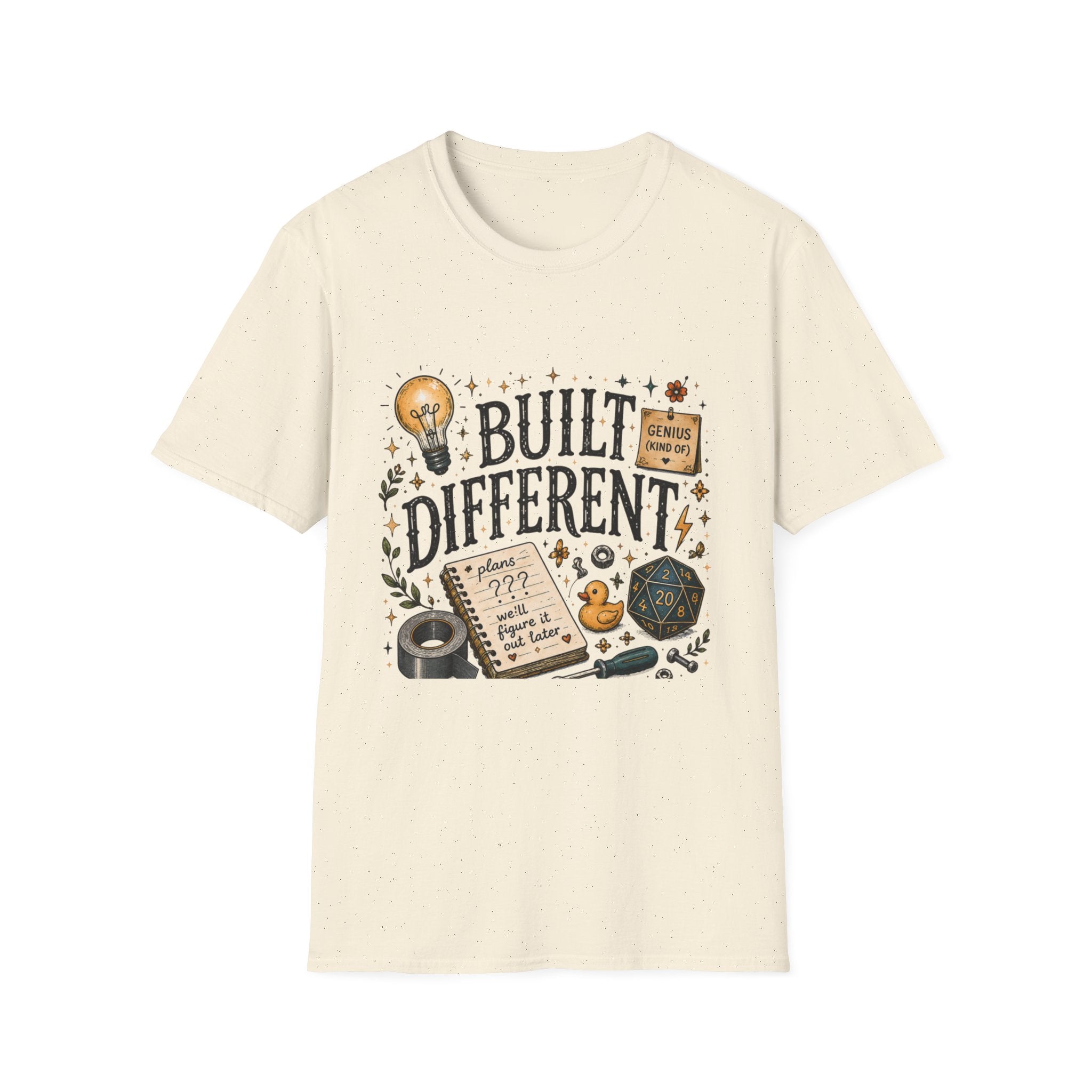 Built Different T-Shirt — "Genius (Kind Of)" Inspirational Graphic Tee