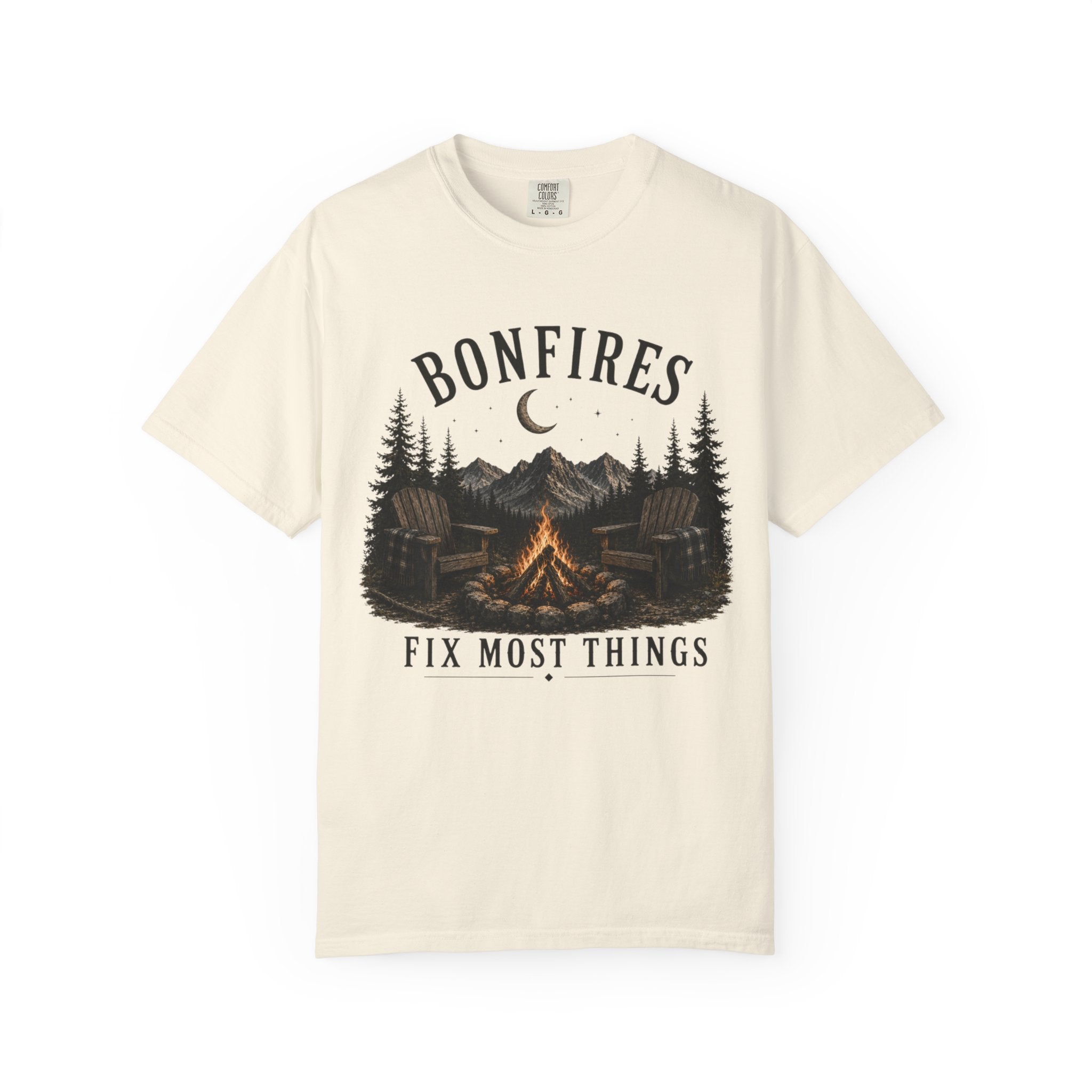 Bonfires Fix Most Things Cozy Unisex Fall Tee