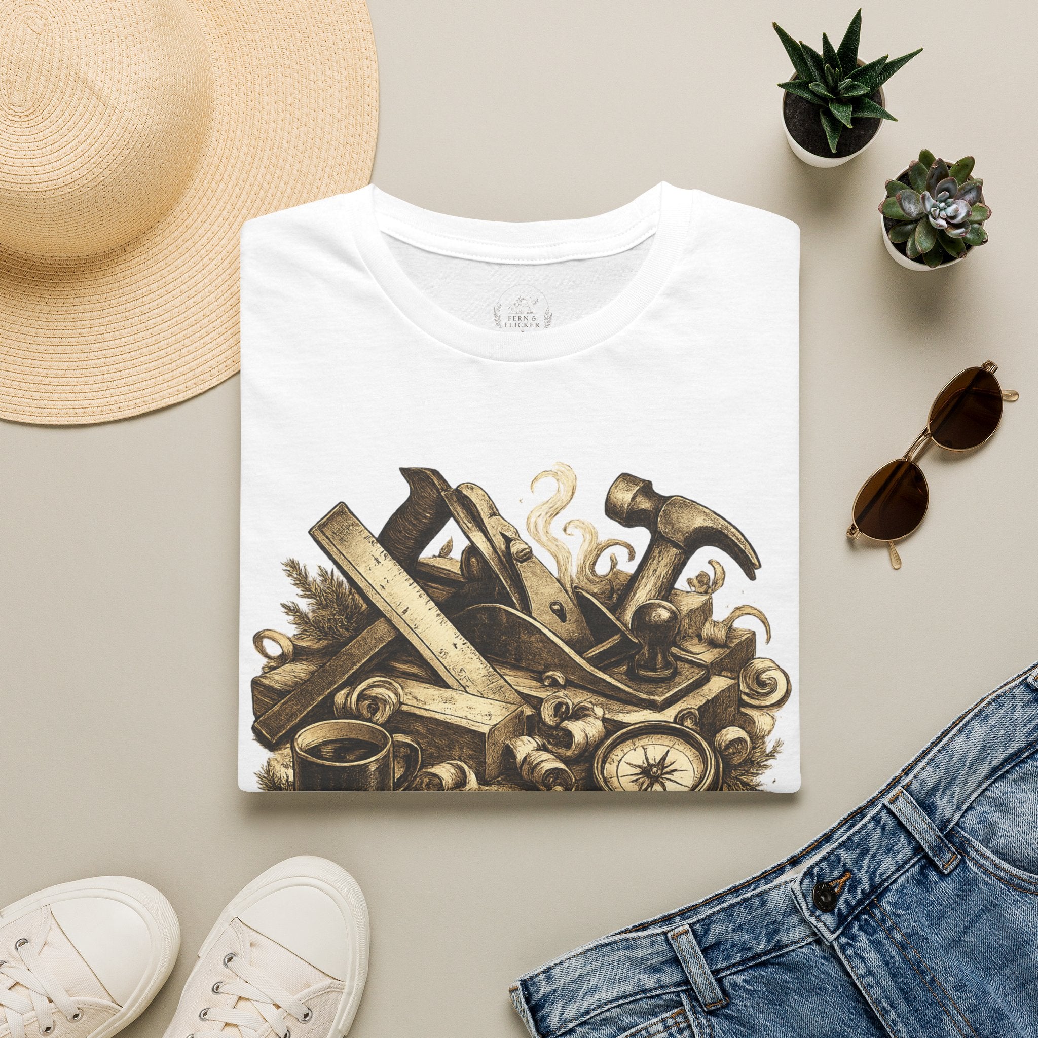 T-Shirt — Vintage Carpenter Tools 'Character' Workshop Tee