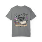Colorful Nerdy Moms Club T-Shirt — Graphic "Raising Tiny Humans One Quest at a Time" Tee