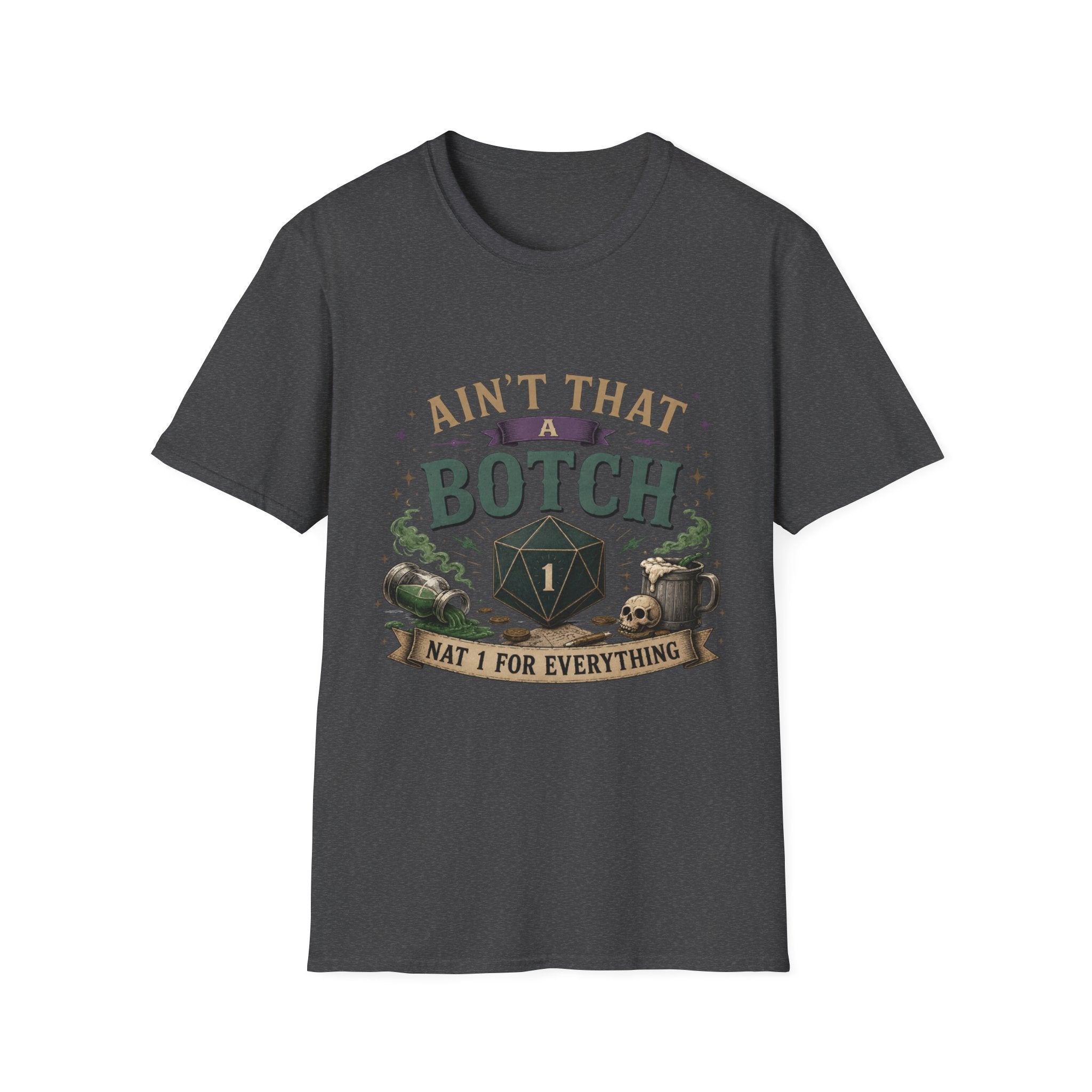 "Ain't That a Botch" Funny D20 RPG Dice Gaming Tee