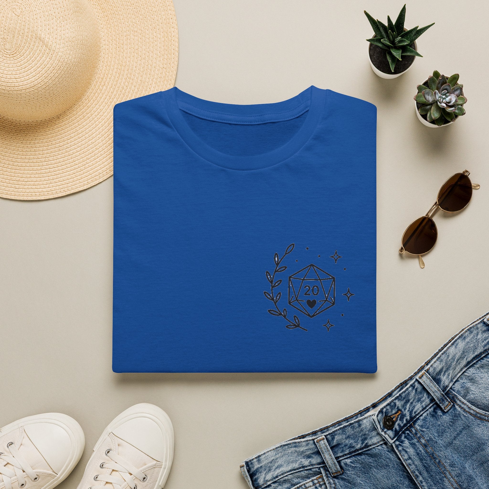 D20 Minimalist Dice T-Shirt — Comfy Nerdy Moms Club Graphic Tee