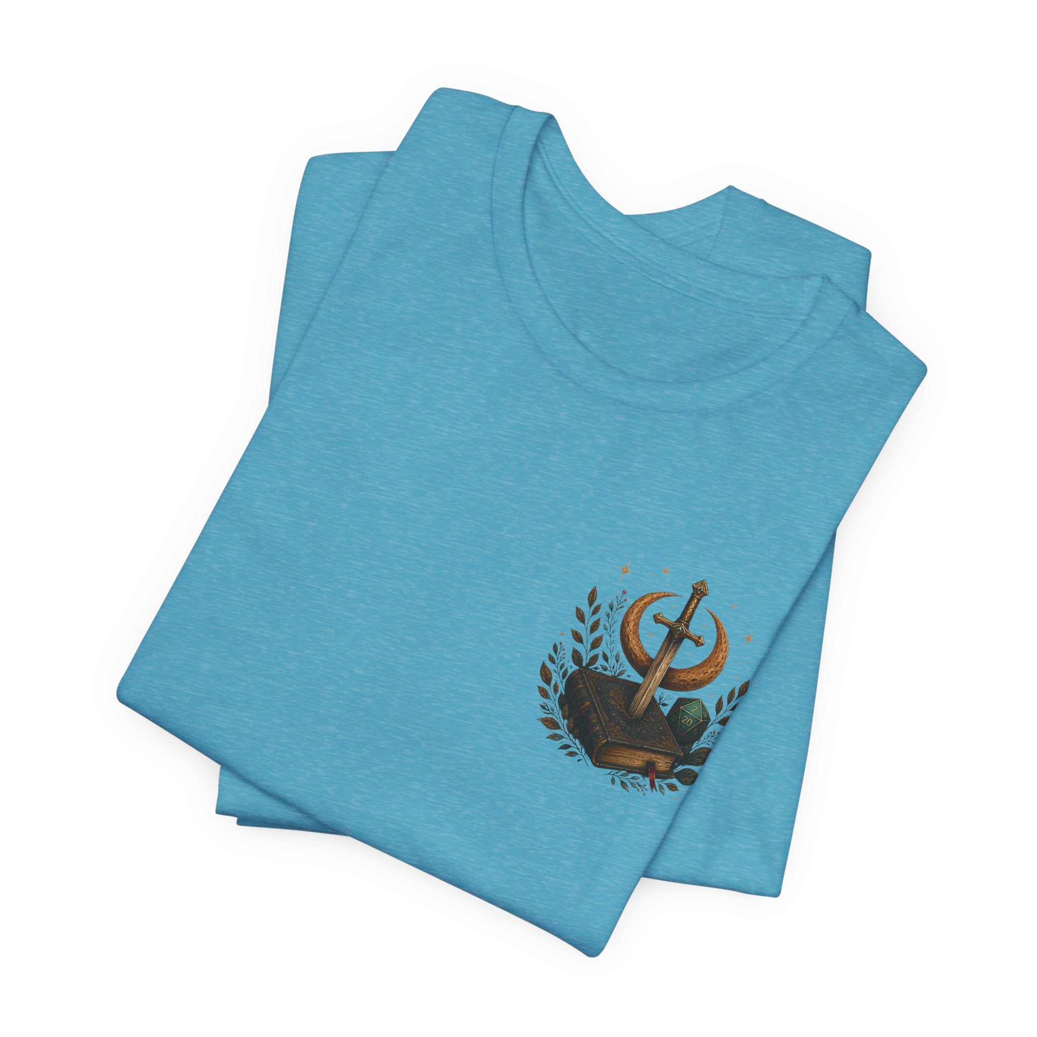 “It’s Fine I Have Inspiration” Sword & Books Fantasy Graphic T‑Shirt