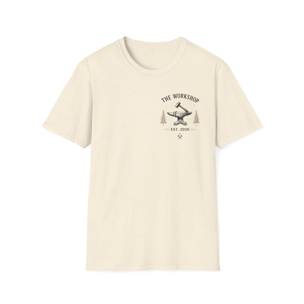 Live With Purpose Anvil T‑Shirt — 'The Workshop' Est. 2026 Rustic Tool Logo