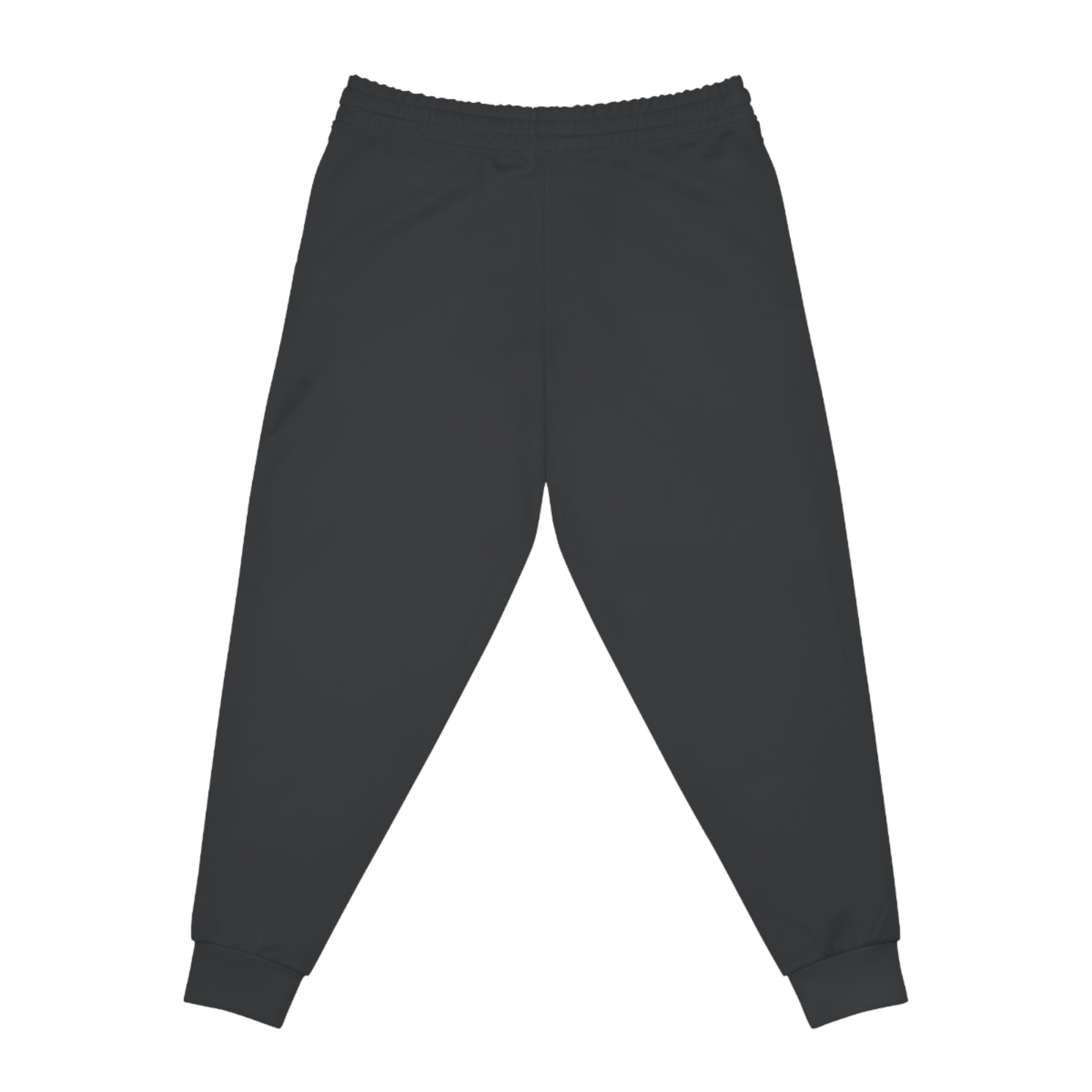 Fern & Flicker Joggers — Black Athletic Joggers with Purple Dragon Wing Plant Graphic