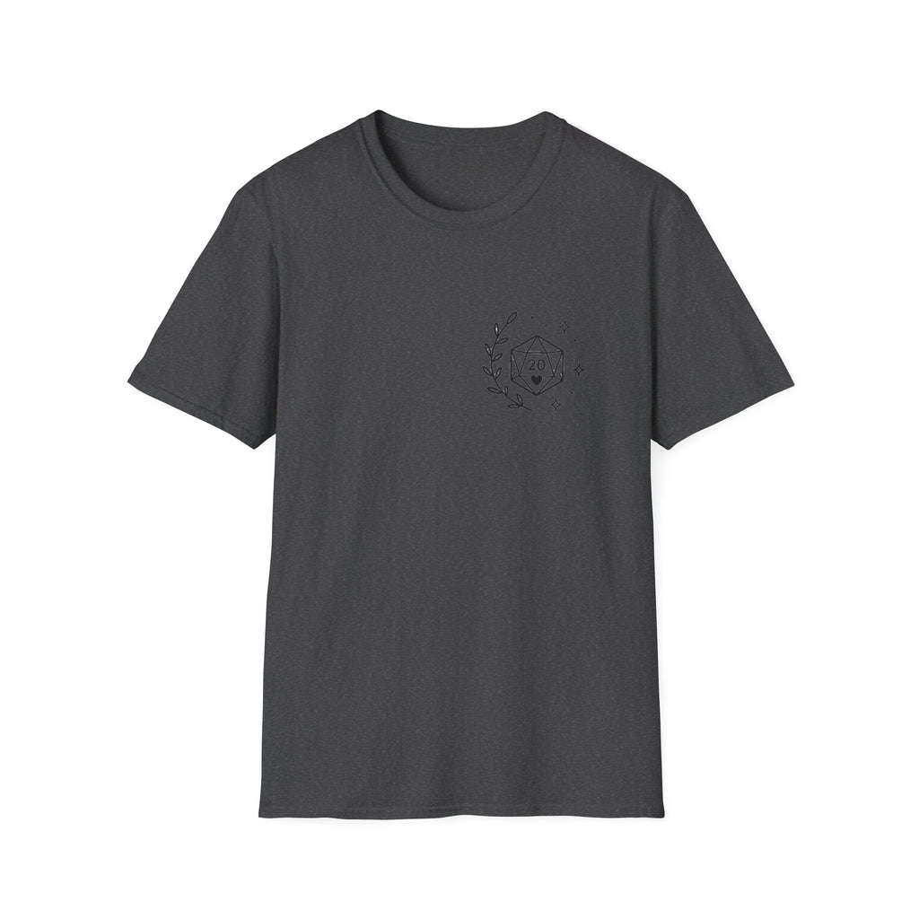 D20 Minimalist Dice T-Shirt — Comfy Nerdy Moms Club Graphic Tee