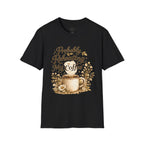 Coffee T‑Shirt — "Probably Reheating My Coffee" Cozy Floral Mug Tee