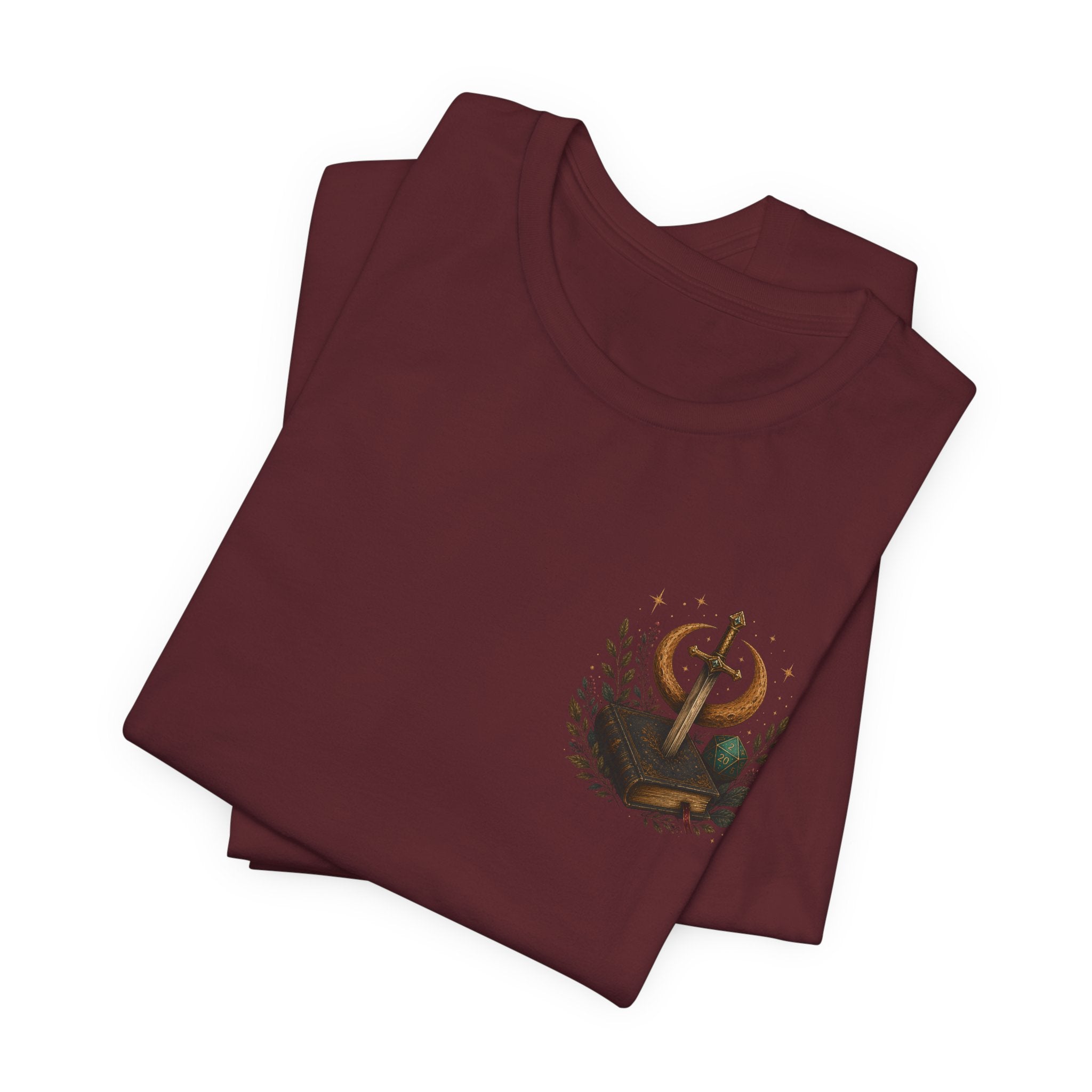 “It’s Fine I Have Inspiration” Sword & Books Fantasy Graphic T‑Shirt