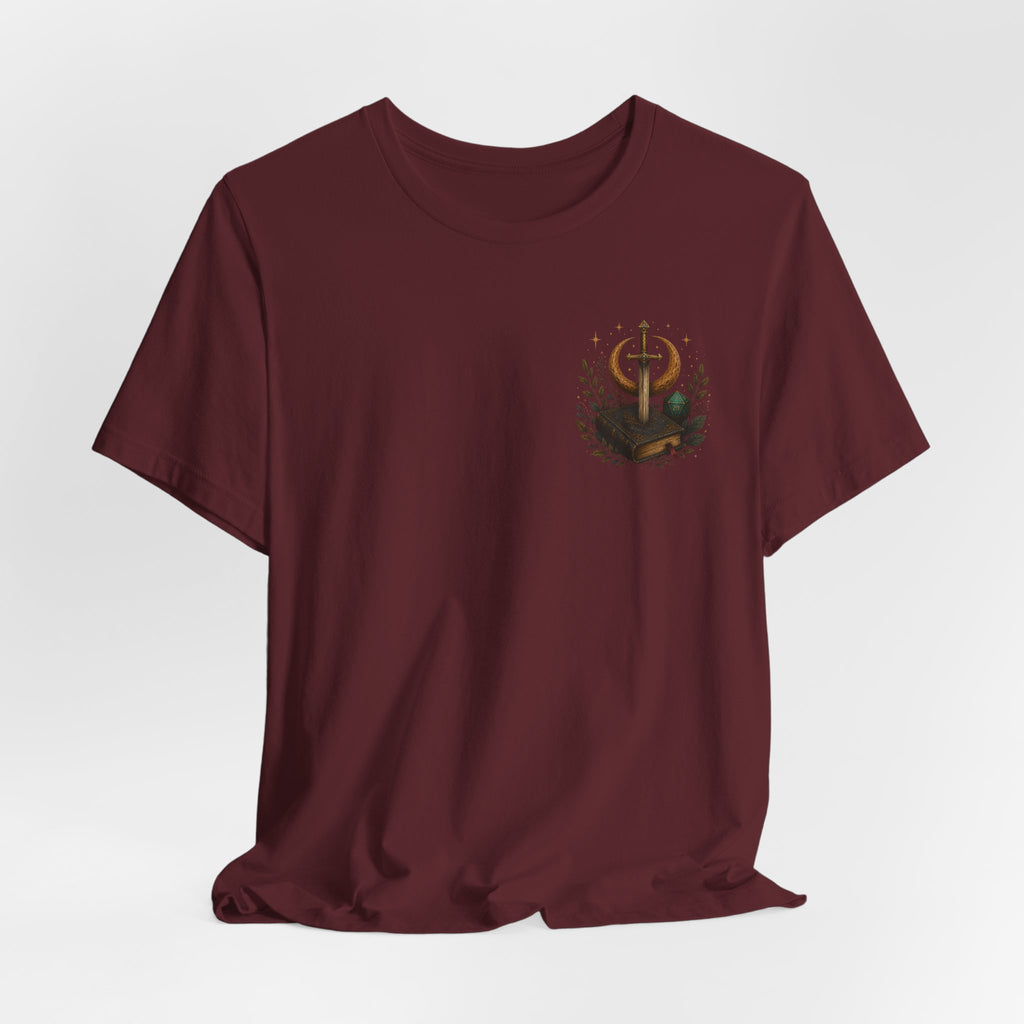 “It’s Fine I Have Inspiration” Sword & Books Fantasy Graphic T‑Shirt