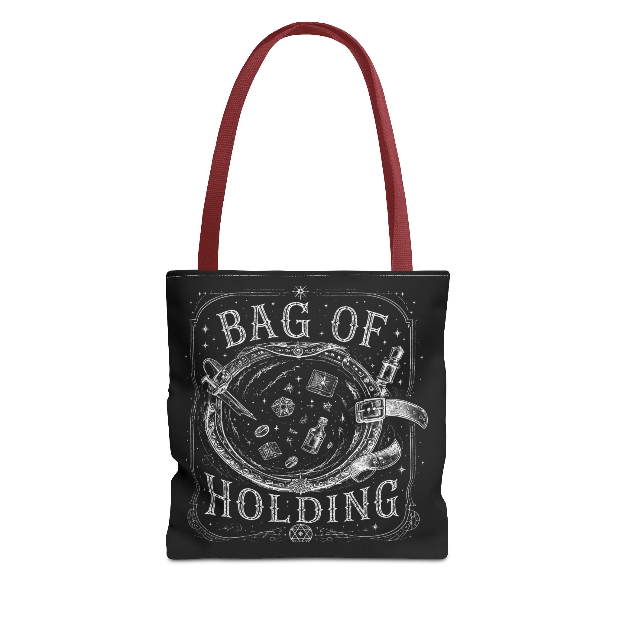 Adventurer's "Bottomless" Tote Bag — RPG Dice & Adventure Chalkboard Design
