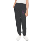 Youth Joggers with Purple Dragon & Fern Graphic — Kids Fantasy Athletic Pants