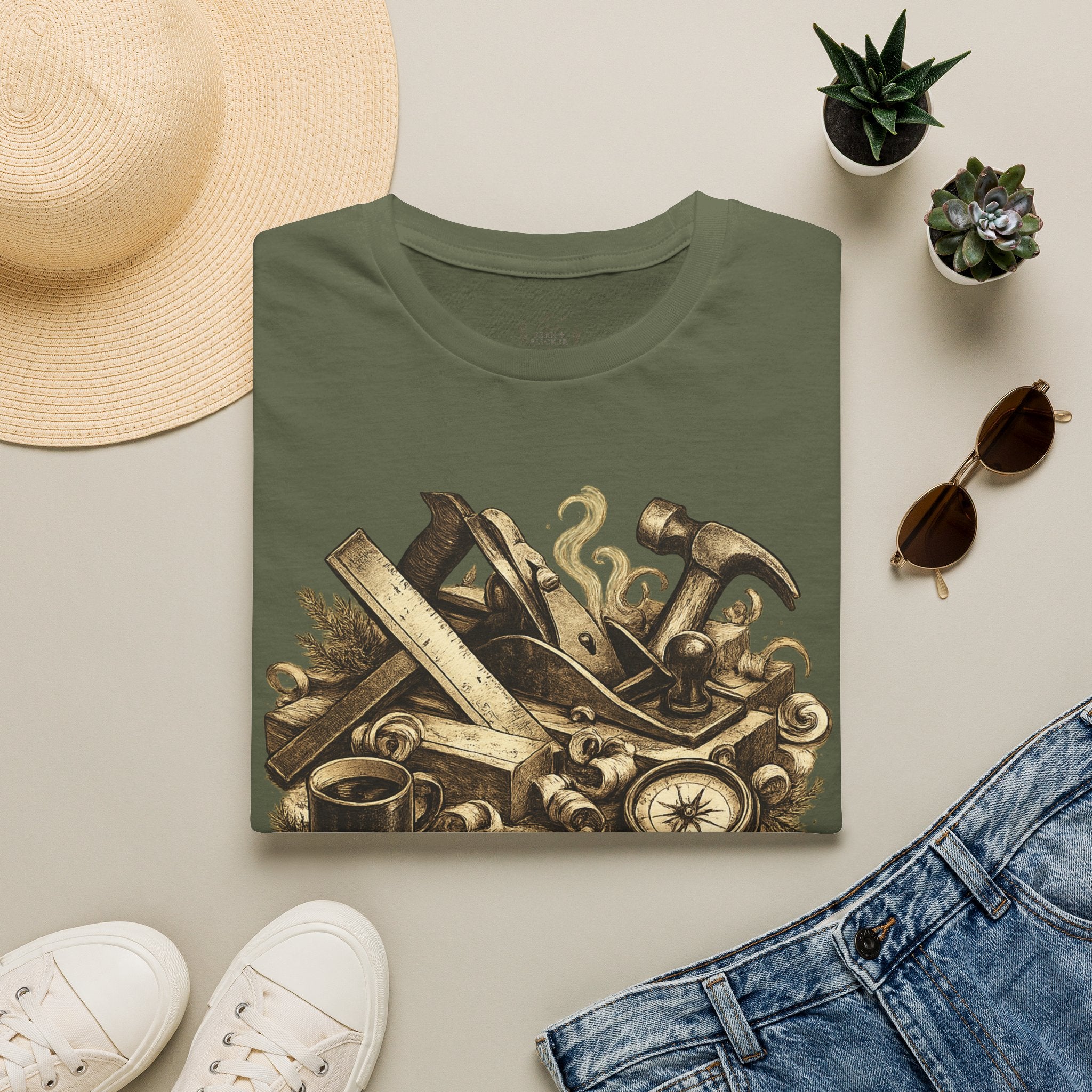 T-Shirt — Vintage Carpenter Tools 'Character' Workshop Tee