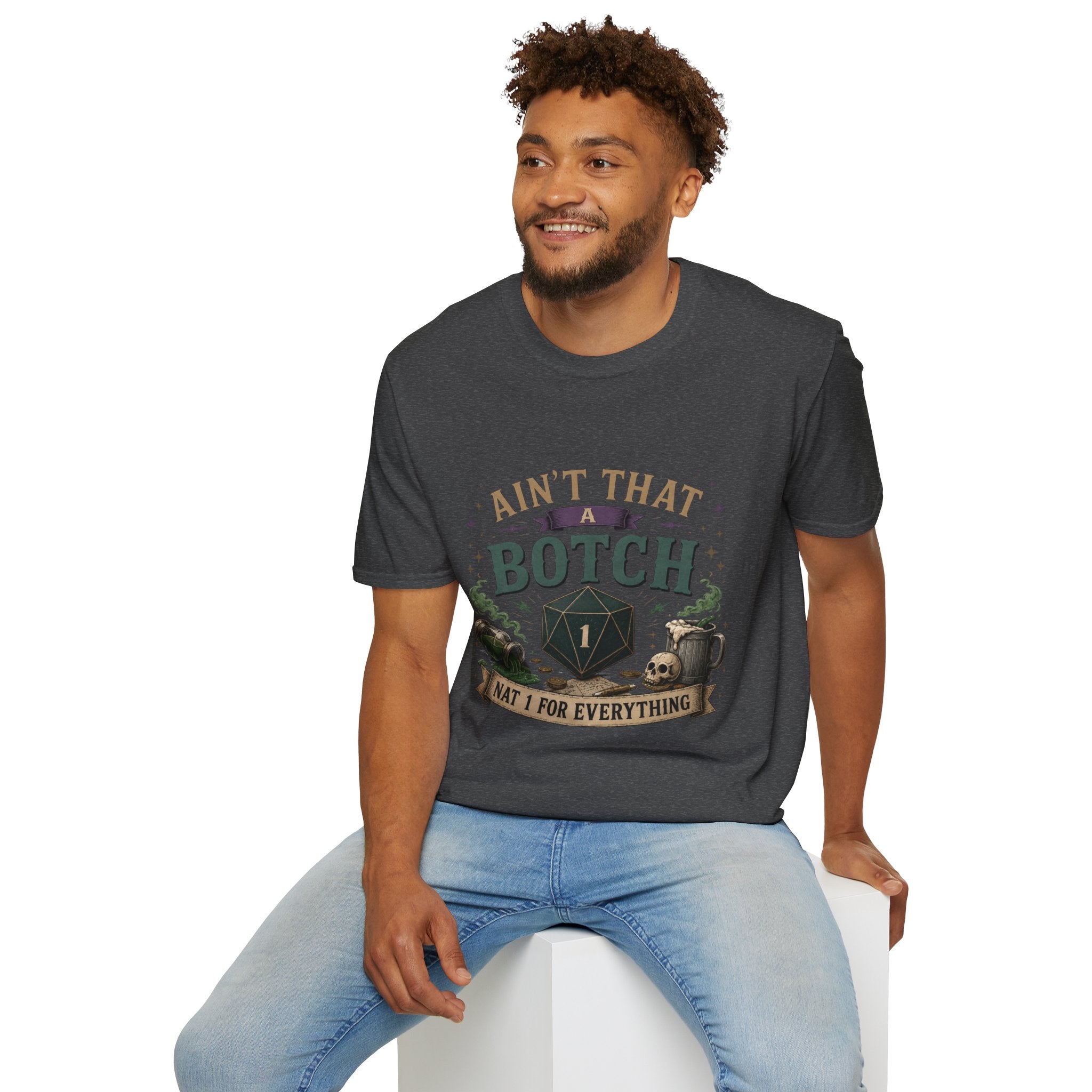 "Ain't That a Botch" Funny D20 RPG Dice Gaming Tee
