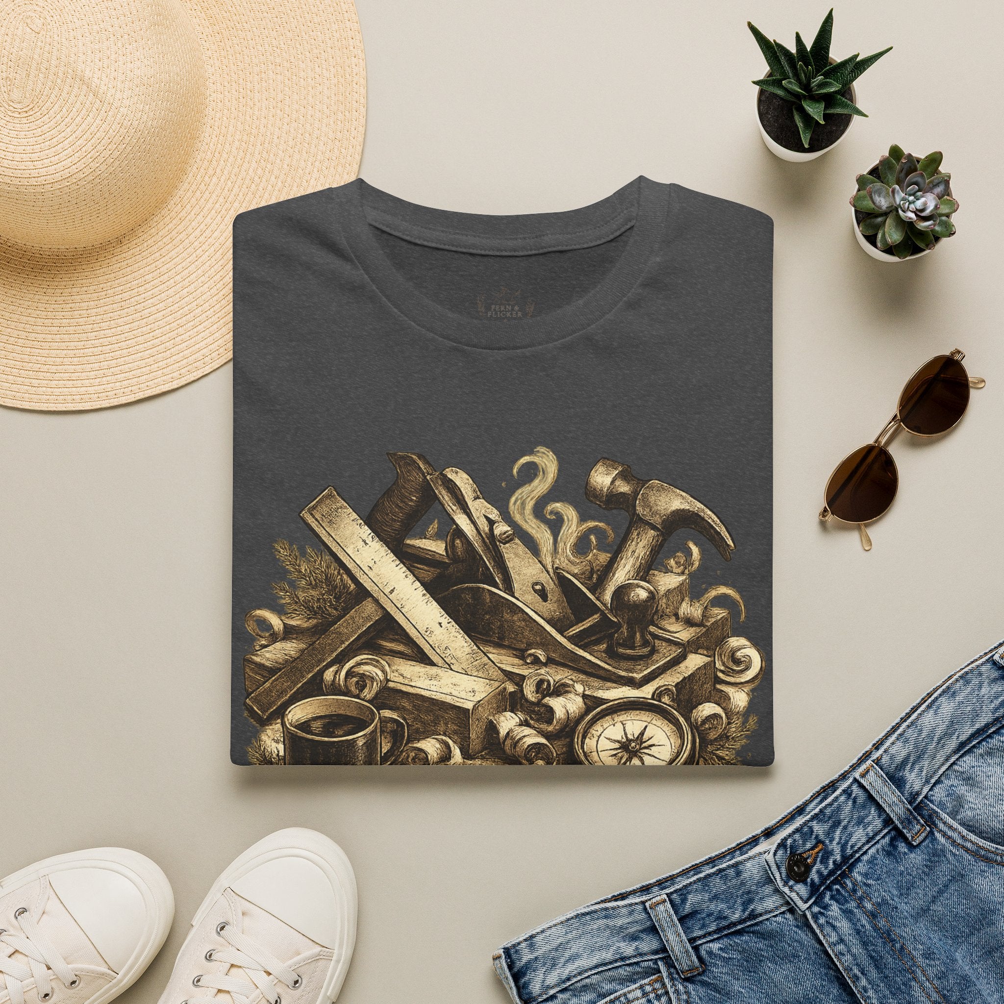 T-Shirt — Vintage Carpenter Tools 'Character' Workshop Tee