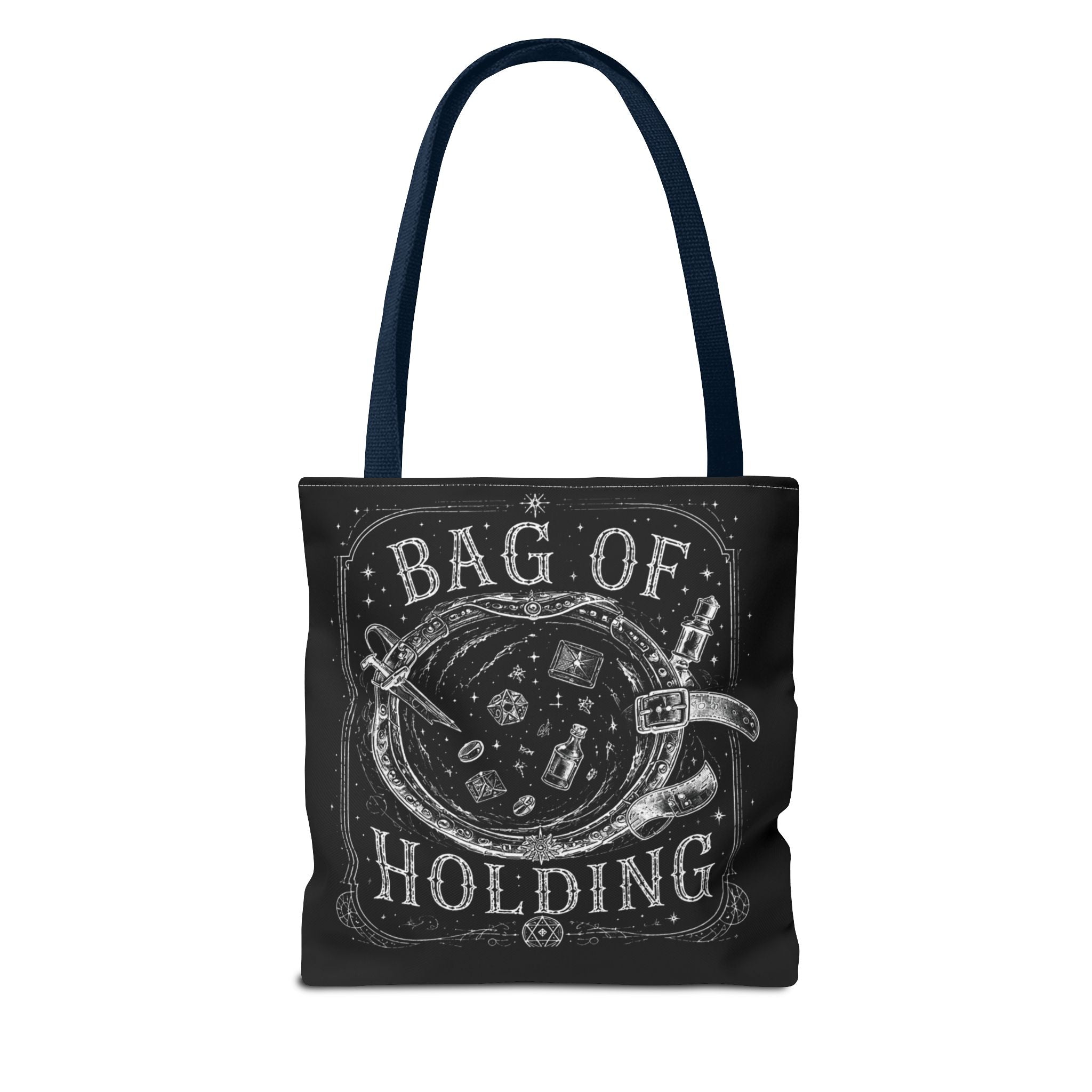 Adventurer's "Bottomless" Tote Bag — RPG Dice & Adventure Chalkboard Design