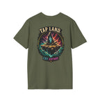 Tap Land and Cry Tee — Floating Island Colorful Graphic T-Shirt