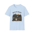Wild At Heart T-Shirt — Mountain Sunset Adventure Tee ("Live Bold • Stay True")