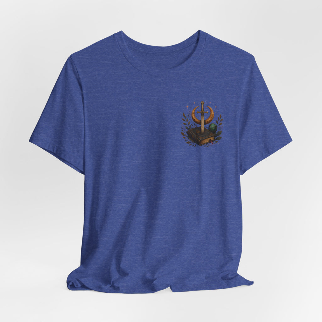 “It’s Fine I Have Inspiration” Sword & Books Fantasy Graphic T‑Shirt