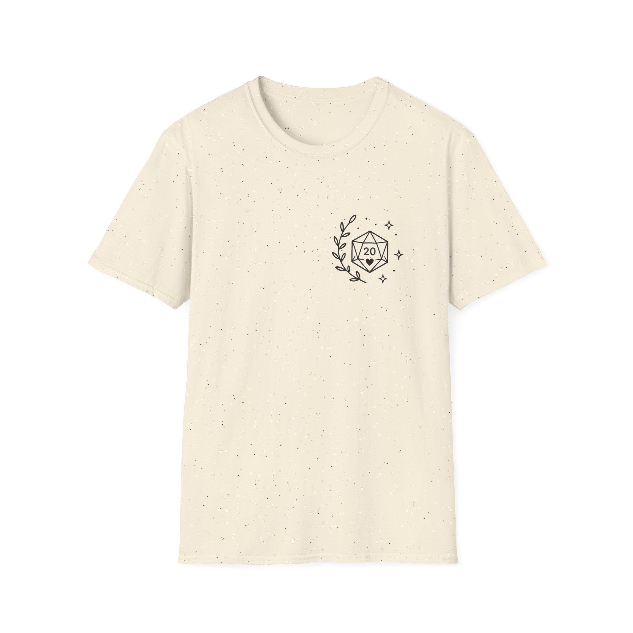 D20 Minimalist Dice T-Shirt — Comfy Nerdy Moms Club Graphic Tee