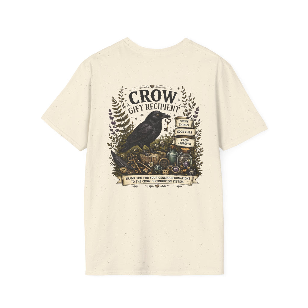 Raven Moon Tee — Minimal Vintage Crow Graphic T-Shirt