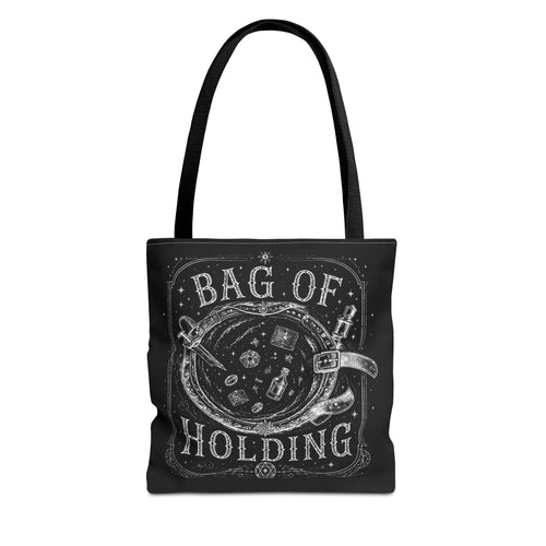 Adventurer's "Bottomless" Tote Bag — RPG Dice & Adventure Chalkboard Design
