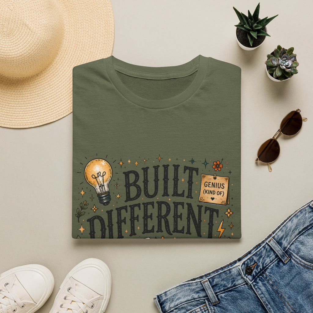 Built Different T-Shirt — "Genius (Kind Of)" Inspirational Graphic Tee