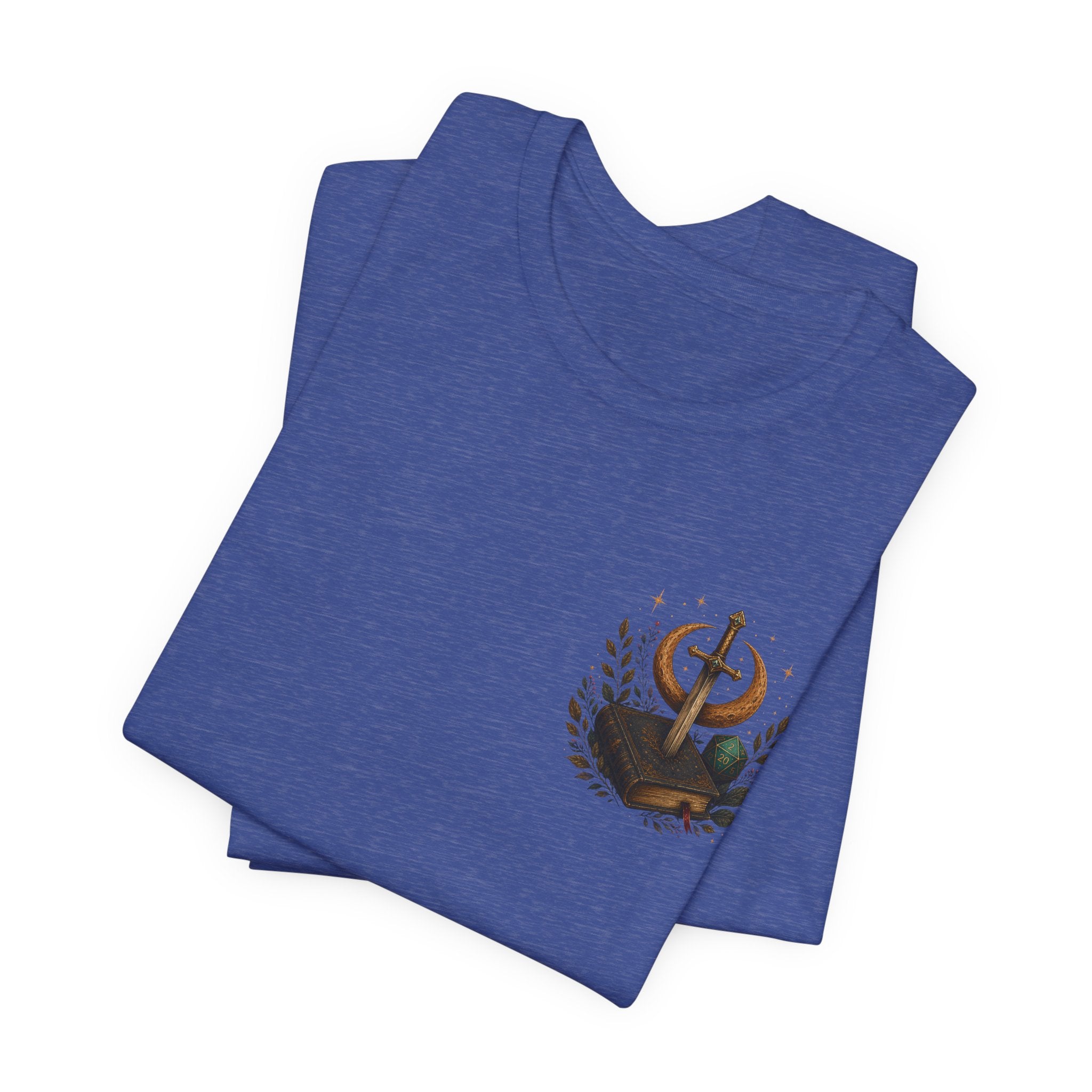 “It’s Fine I Have Inspiration” Sword & Books Fantasy Graphic T‑Shirt