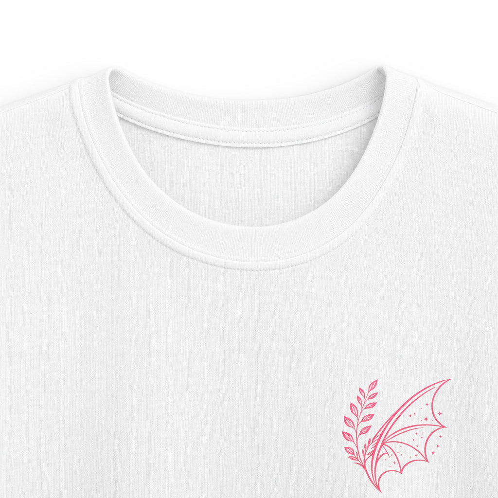 Kids Tee - "Fern & Flicker" Camping Nature Graphic Tee for Girls (Pastel Adventure, Deer & Campfire)