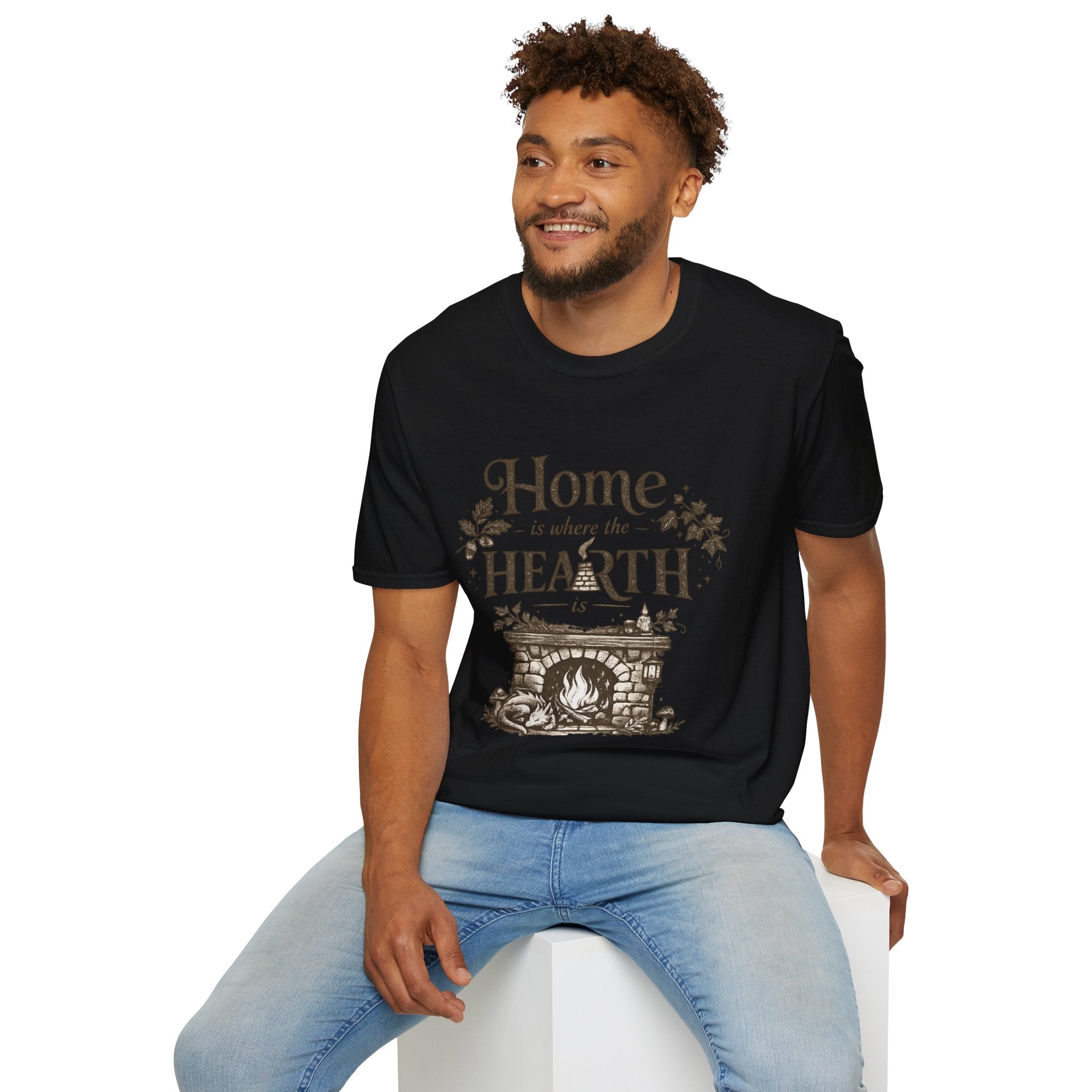 Hearth T-Shirt — "Home is Where the Hearth Is" Cozy Cottage Tee