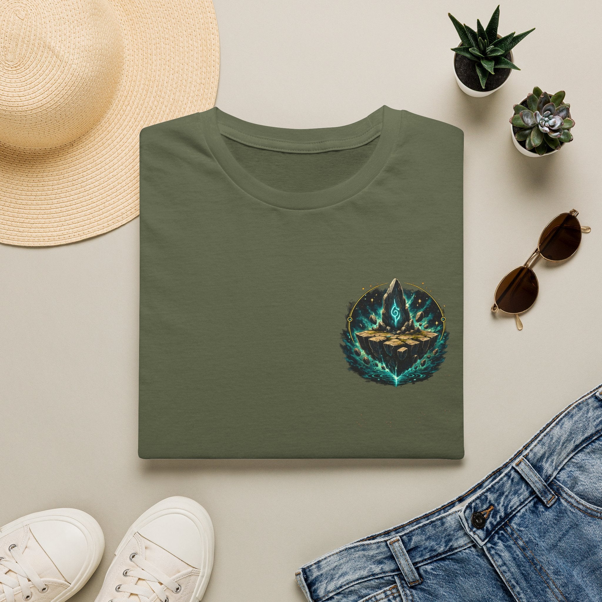 Tap Land and Cry Tee — Floating Island Colorful Graphic T-Shirt