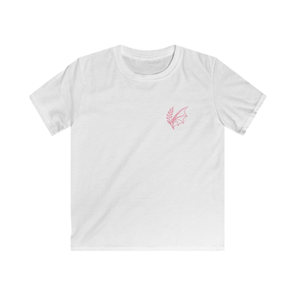 Kids Tee - "Fern & Flicker" Camping Nature Graphic Tee for Girls (Pastel Adventure, Deer & Campfire)