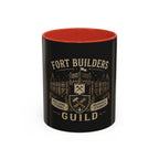 Fort Builders Guild Coffee Mug — Rustic Gamer Fort-Building Design (11oz)