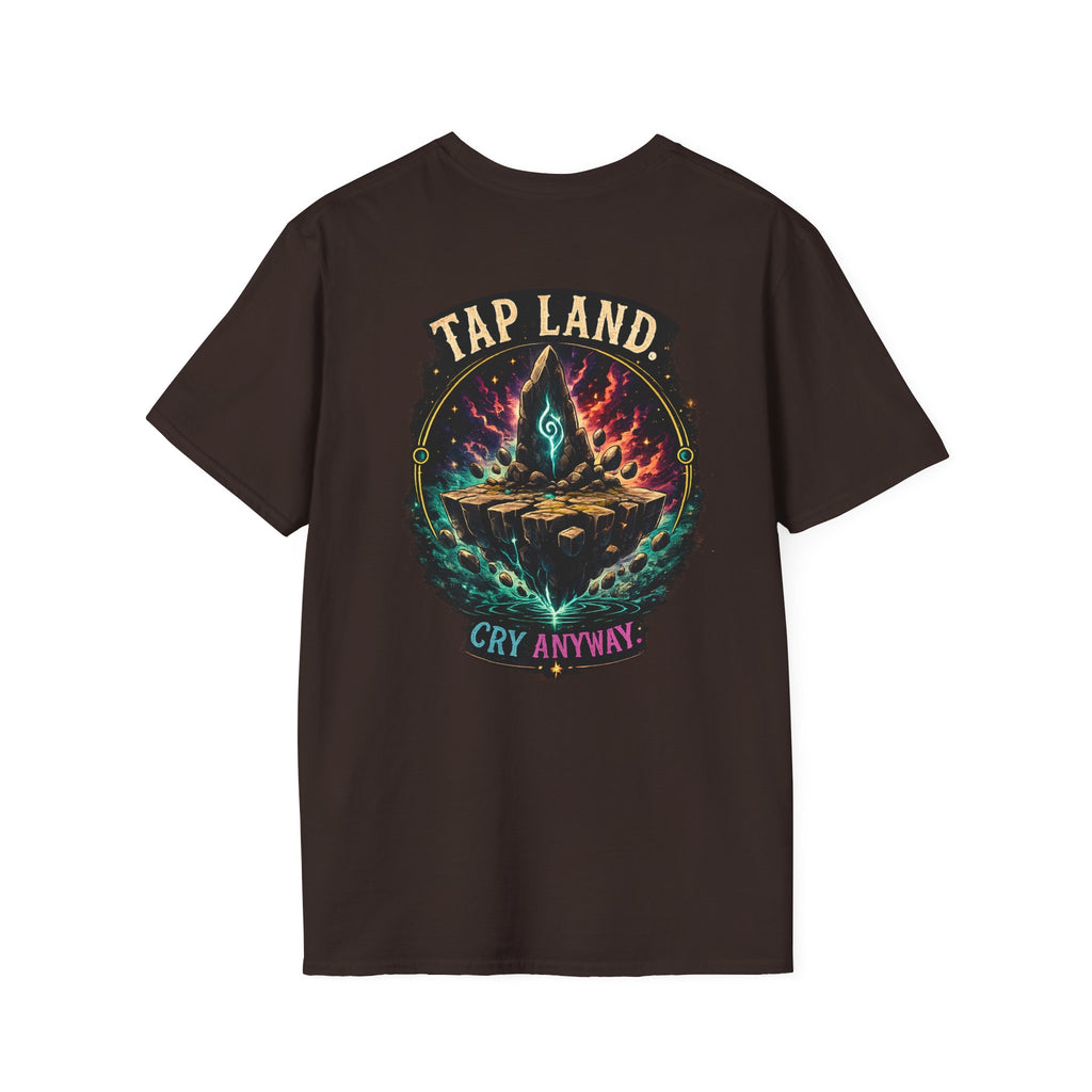 Tap Land and Cry Tee — Floating Island Colorful Graphic T-Shirt