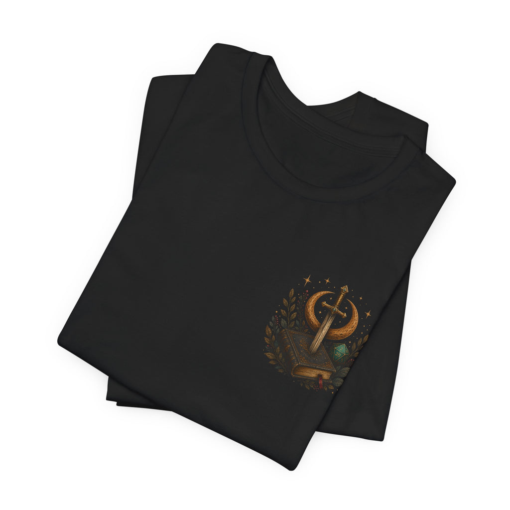 “It’s Fine I Have Inspiration” Sword & Books Fantasy Graphic T‑Shirt