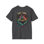 Tap Land and Cry Tee — Floating Island Colorful Graphic T-Shirt