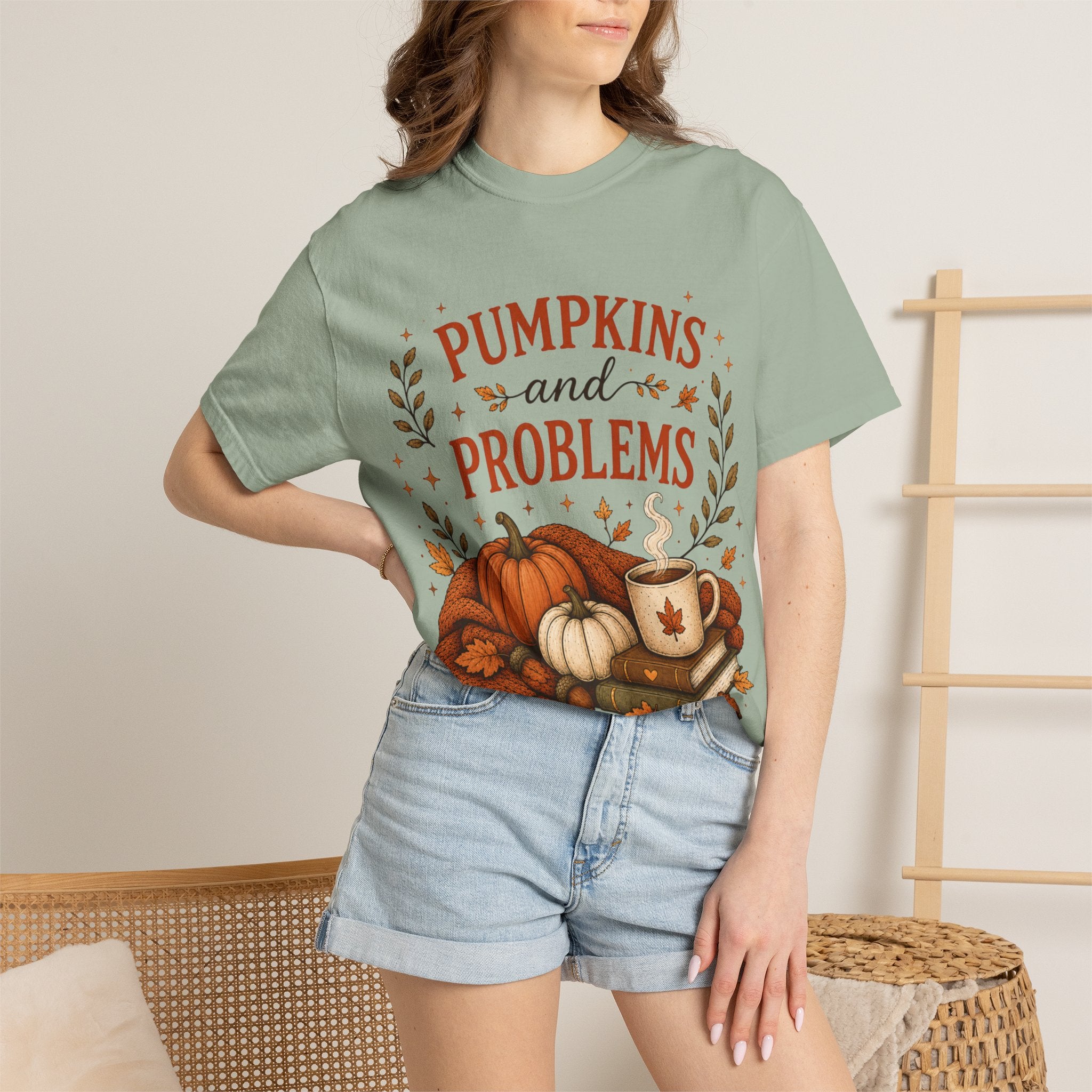 Pumpkins and Problems Tee — Cozy Fall Pumpkin Shirt