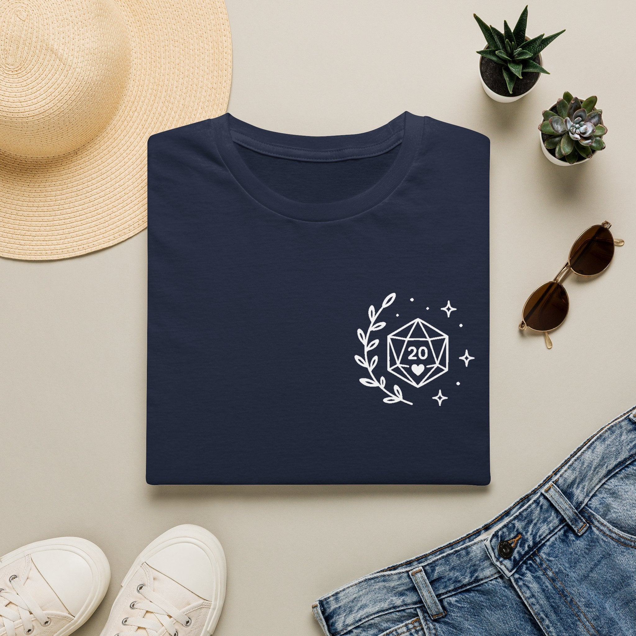 D20 Dice Crest T-Shirt — Comfy Nerdy Moms Club Tee