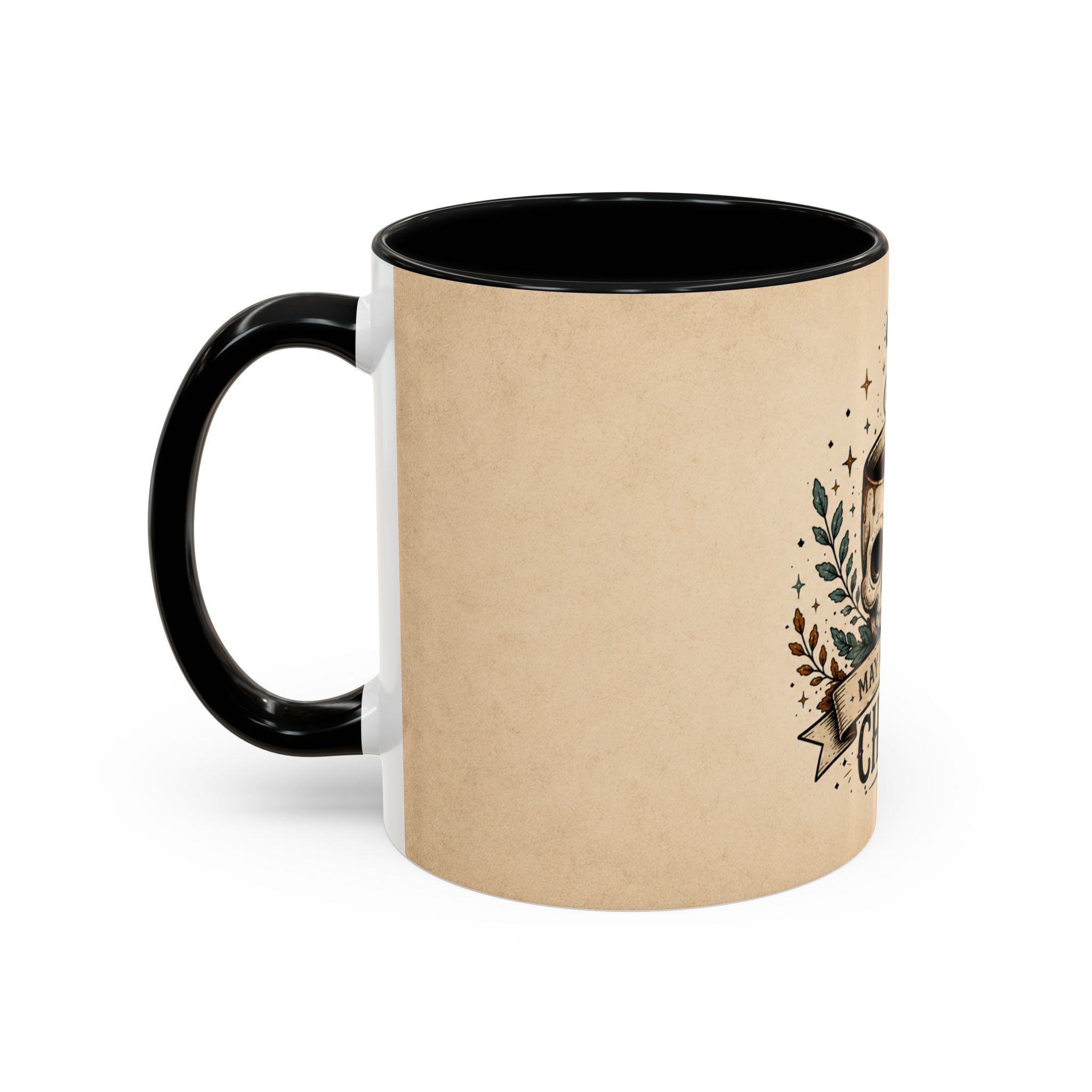 May Contain Chaos Coffee Mug — Skull Coffee Cup Accent