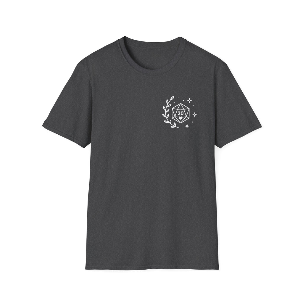 D20 Dice Crest T-Shirt — Comfy Nerdy Moms Club Tee