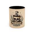 May Contain Chaos Coffee Mug — Skull Coffee Cup Accent