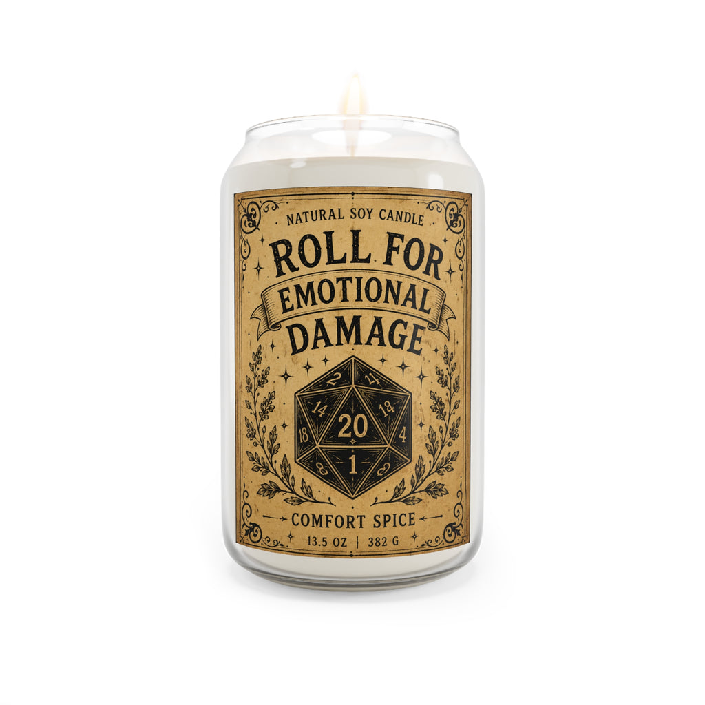 Soy Candle — "Roll for Emotional Damage" Comfort Spice Scent