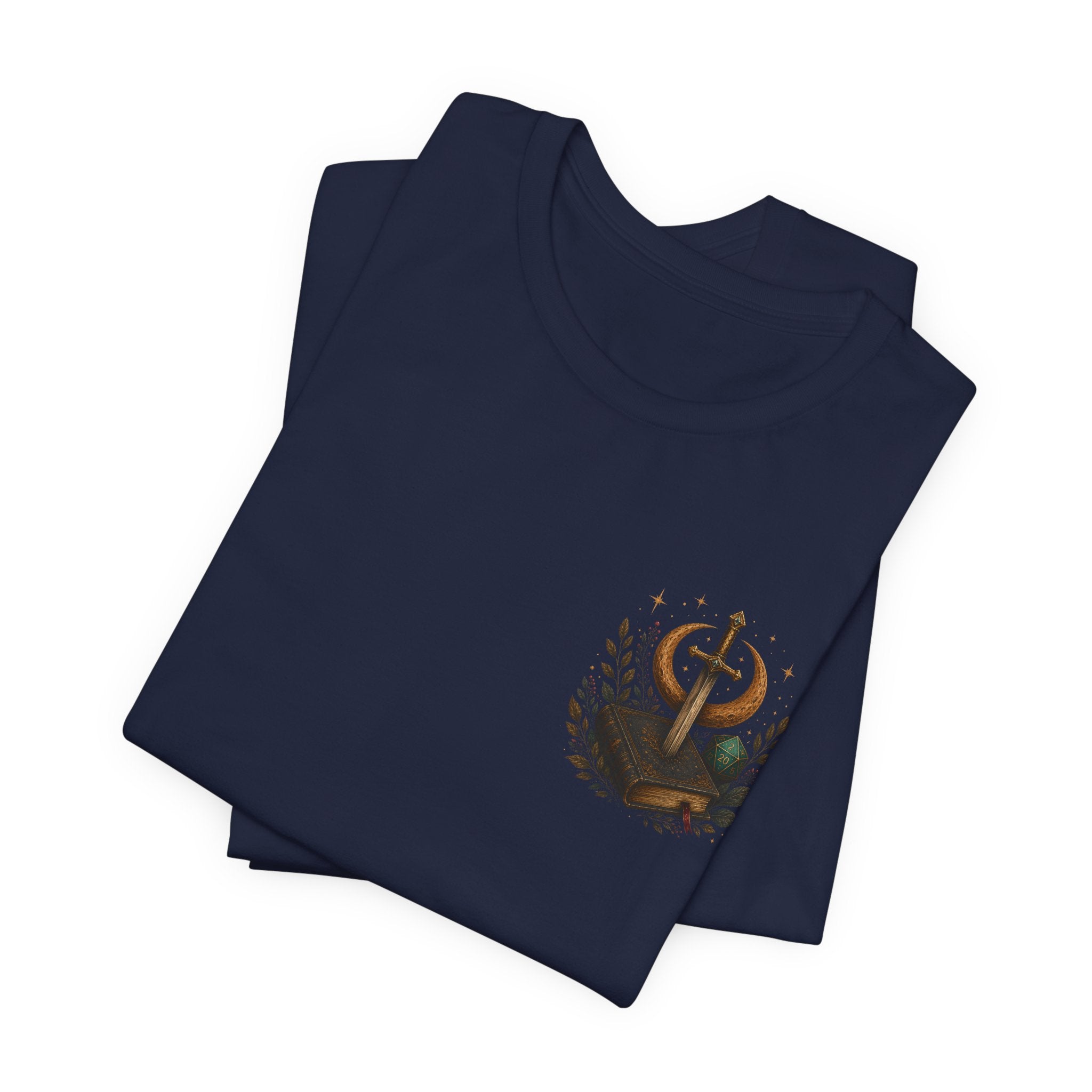 “It’s Fine I Have Inspiration” Sword & Books Fantasy Graphic T‑Shirt