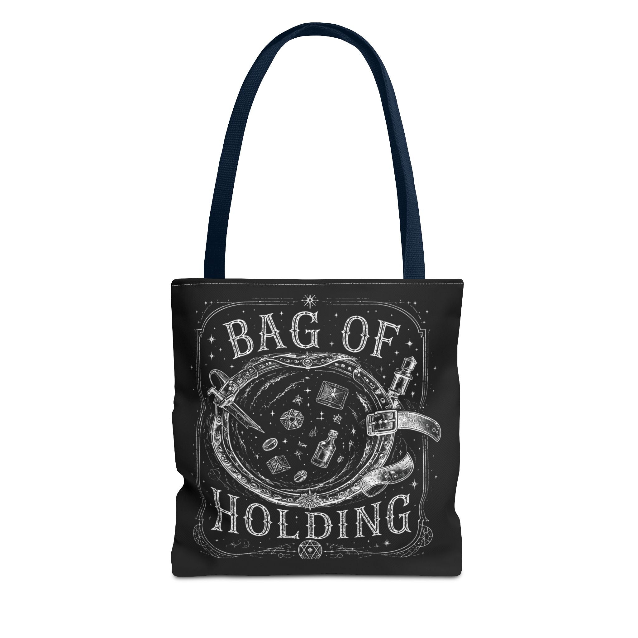 Adventurer's "Bottomless" Tote Bag — RPG Dice & Adventure Chalkboard Design