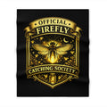 Official Firefly Catching Society Throw Blanket — Golden Insect Nightlight Design