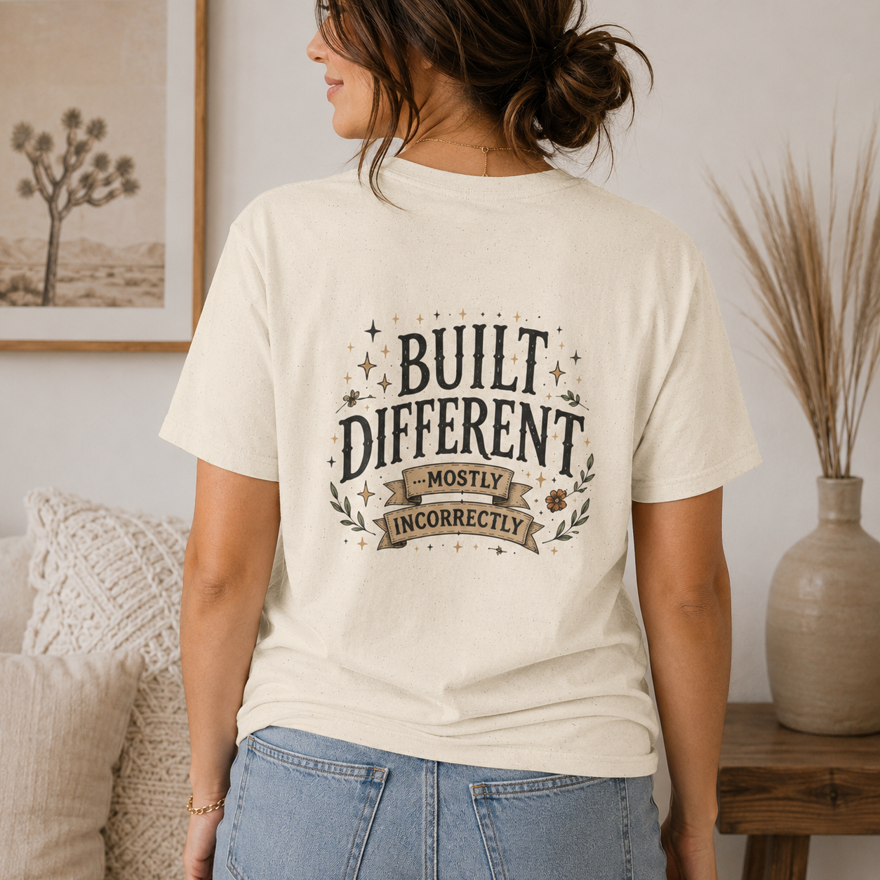 Built Different "Mostly Incorrectly" Funny Lifestyle Tee