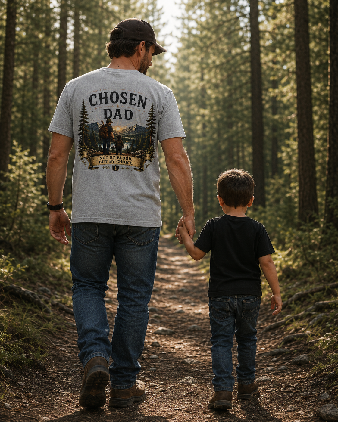 "The Dad Guild" Crest Tee - Fatherhood Logo, Handshake Design